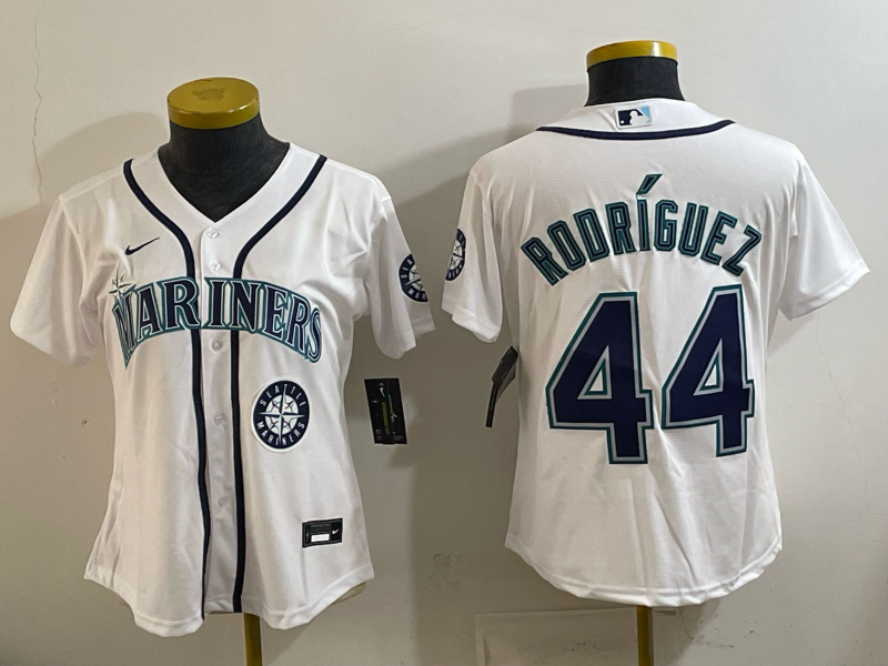 youth 2026 Seattle Mariners #44 Rodriguez white Nike MLB Jersey 002